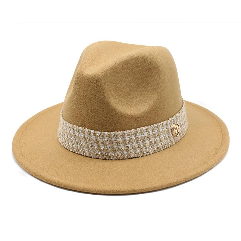 Woolen Hat Top Hat Jazz Hat Bow M Standard Woolen Hat