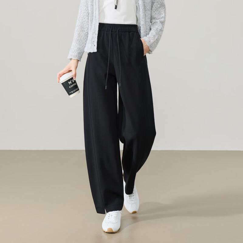 ESE-Y Women s High-Waist Slit Straight Leg Banana Pants 28