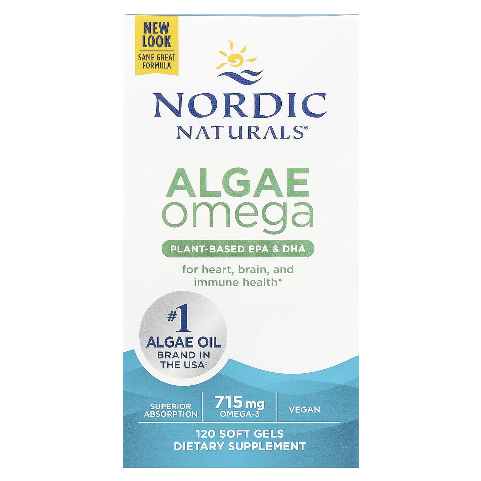 

Seaweed Omega, 120 Softgels (357.5 Mg per Softgel)
