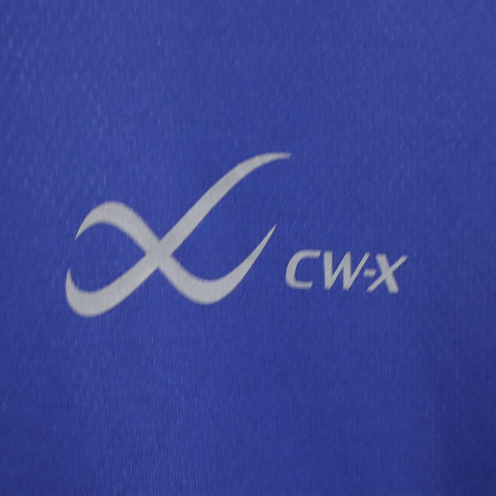 CW-X Training Short Sleeve Wear LL Blue Sweat-absorbing and Quick-drying Men's Used