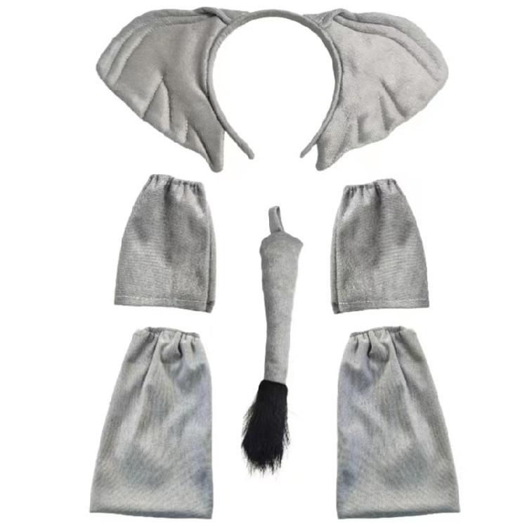 Akcesoria do Kostiumów Zwierzęcych Opaski na Głowę z Uszami Sarny/Małpy/Psa/Krowy/Niedźwiedzia, Muszka, Ogon