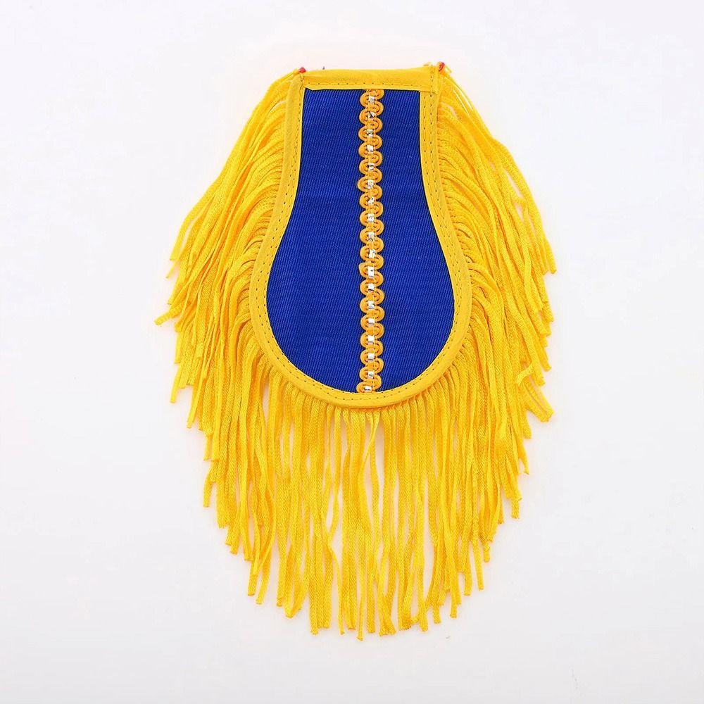 1Pair Multipurpose Tassel Fringe Epaulets Jackets Overcoats Epaulett for Drum Horn Band