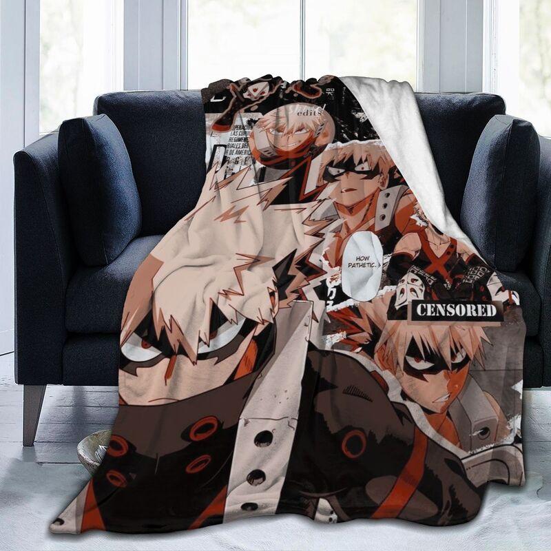 Bakugou Katsuki My Hero MHA Academia Anti-Pilling Fleece Blanket Comfortable Microfiber Blankets Soft Cozy Throws All Seasons 80x120cm(31x47inch)