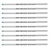 Zebra Sharbo Ballpoint Pen Oil-Based Refills, 4C-1.0 Lead, Green, 10-Pack, B-R4C10-G