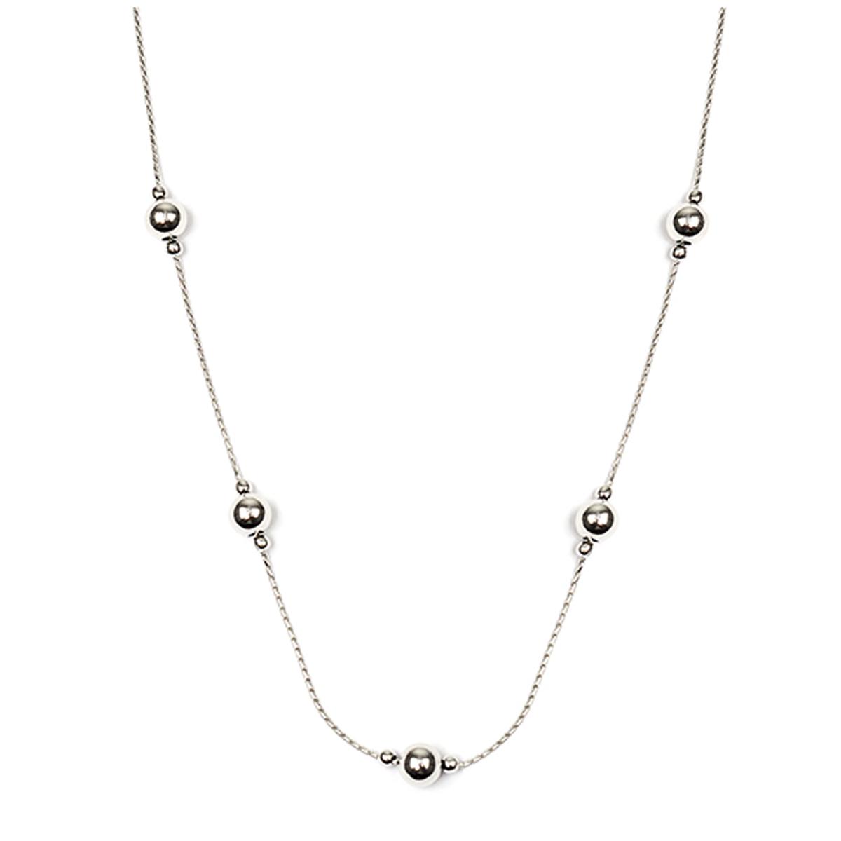 

Les Trésors De Lily [R3750] - Серебряное колье Billes с родиевым покрытием - 45 см 6 мм