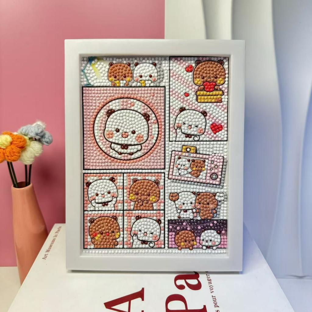 Children'S Diamond Painting Framed Handmade Diy Material Bag Sanrio Diamond Paste Painting Concentration Toy