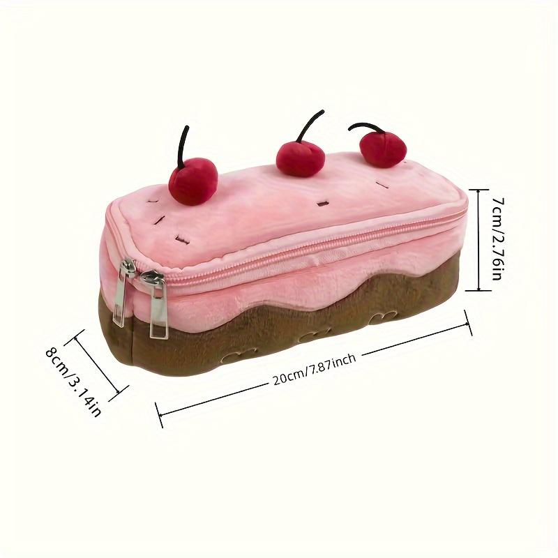

Cute Cake Dessert Cherry Stationery Bag Sweet Cherry Pencil Case for Kids Girl Large Capacity Pen Bag Student Sup красный