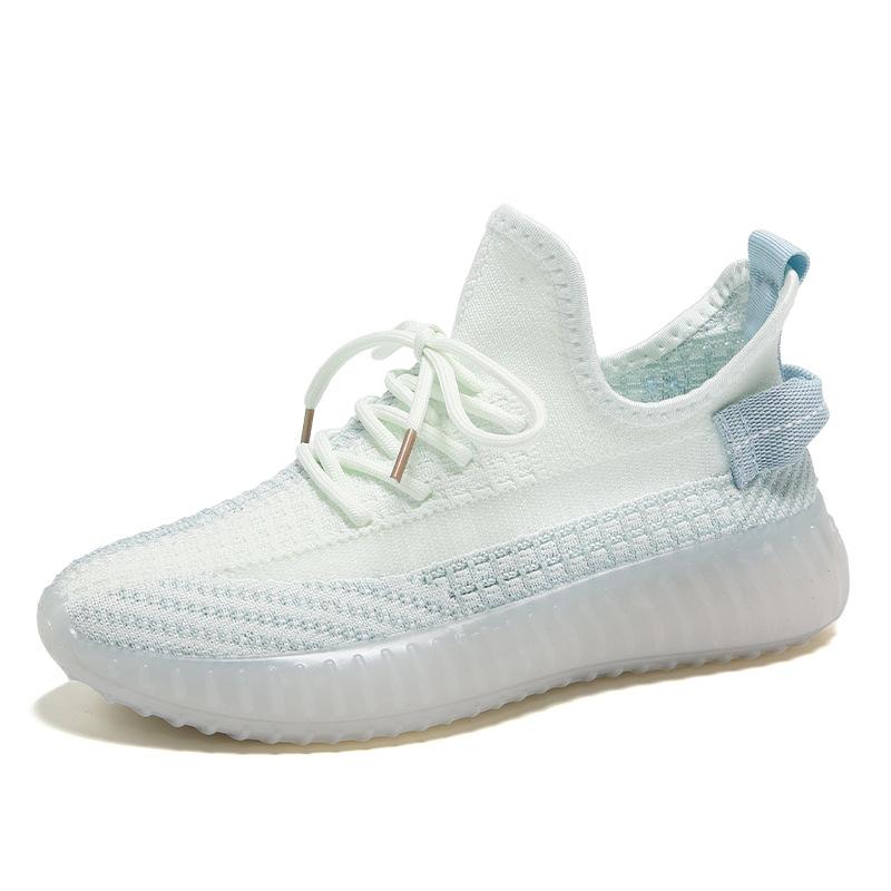 Unisex Plus Size Knit Mesh Breathable Sports Running Casual Sneakers
