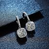 D Color Moissanite Women'S Earrings 925 Sterling Silver Plated Platinum Jewelry