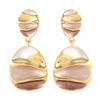 Real Gold Electroplating Fashion Personalized Paint Irregular Geometric Round Earrings Light Luxury High-end Earrings
