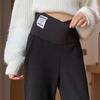 Maternity Adjustable Black [mangoking] Pants, Belt, Comfortable, Stylish, Slimming, Winter/Summer (JP, Alphabet, M, (Thick))