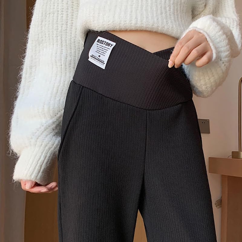 Maternity Adjustable Black [mangoking] Pants, Belt, Comfortable, Stylish, Slimming, Winter/Summer (JP, Alphabet, M, (Thick))
