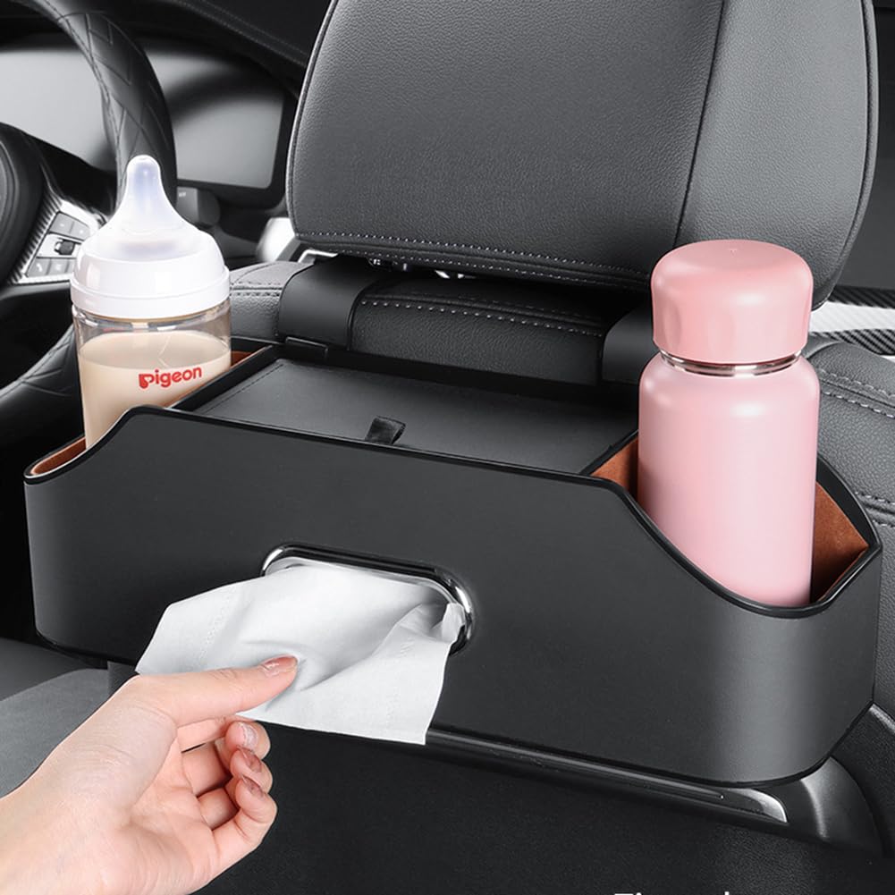EXCEREY Car Tissue Backseat Drink Storage Tissue Box Cup Smartphone Umbrella Easy Multifunctional Storage Box, Holder, Pocket, Organizer, Box, Holder,