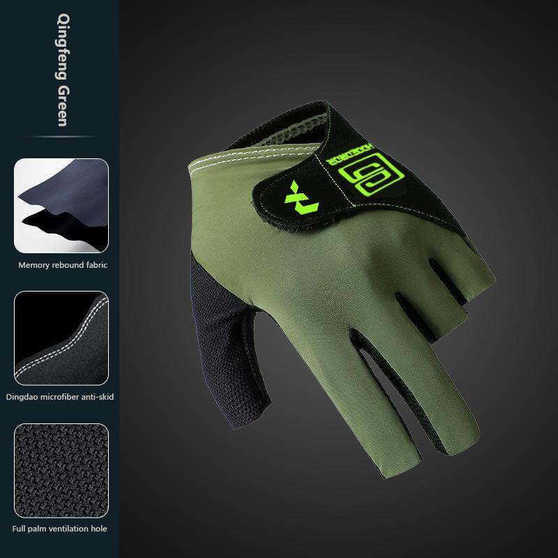 1Pc Anti-slip Breathable Billiard Training Gloves Billiards Glove Left Hand Snooker 5-Finger Glove For Men And Women