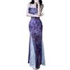 Elegantes Sommer-Spitzen-Patchwork-Fischschwanzkleid - Spaghettiträger, Tailliert, Figurschmeichelndes Design für Damen