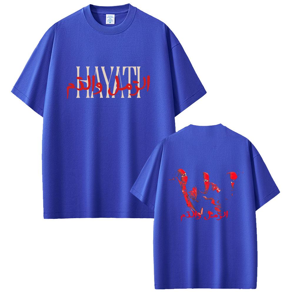 Rapper Niro HAYATI Album Graphic T Shirts Male Fashion Oversized Streetwear Men Women Casual Soft Cotton Short Sleeve Tshirt