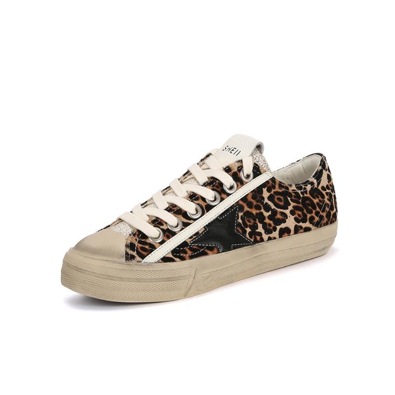 

~~ Washed horse leather pattern made old stars casual inner height increase small dirty shoes women s board shoes 40