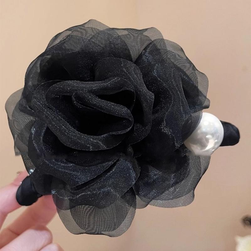Flower Hair Claw Clip For Women Barrette Slip Resistant Hair Accessory Elegant Design Styling