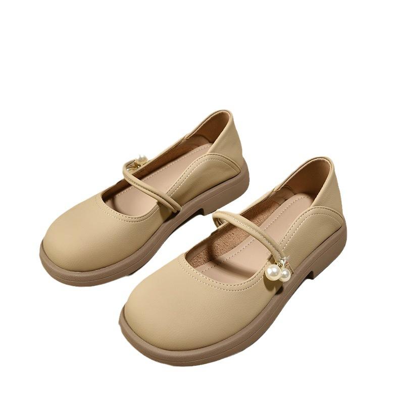 Mary Jane Small Leather Shoes Women's New Summer with Skirt Shoes Women's Single Shoes Gentle