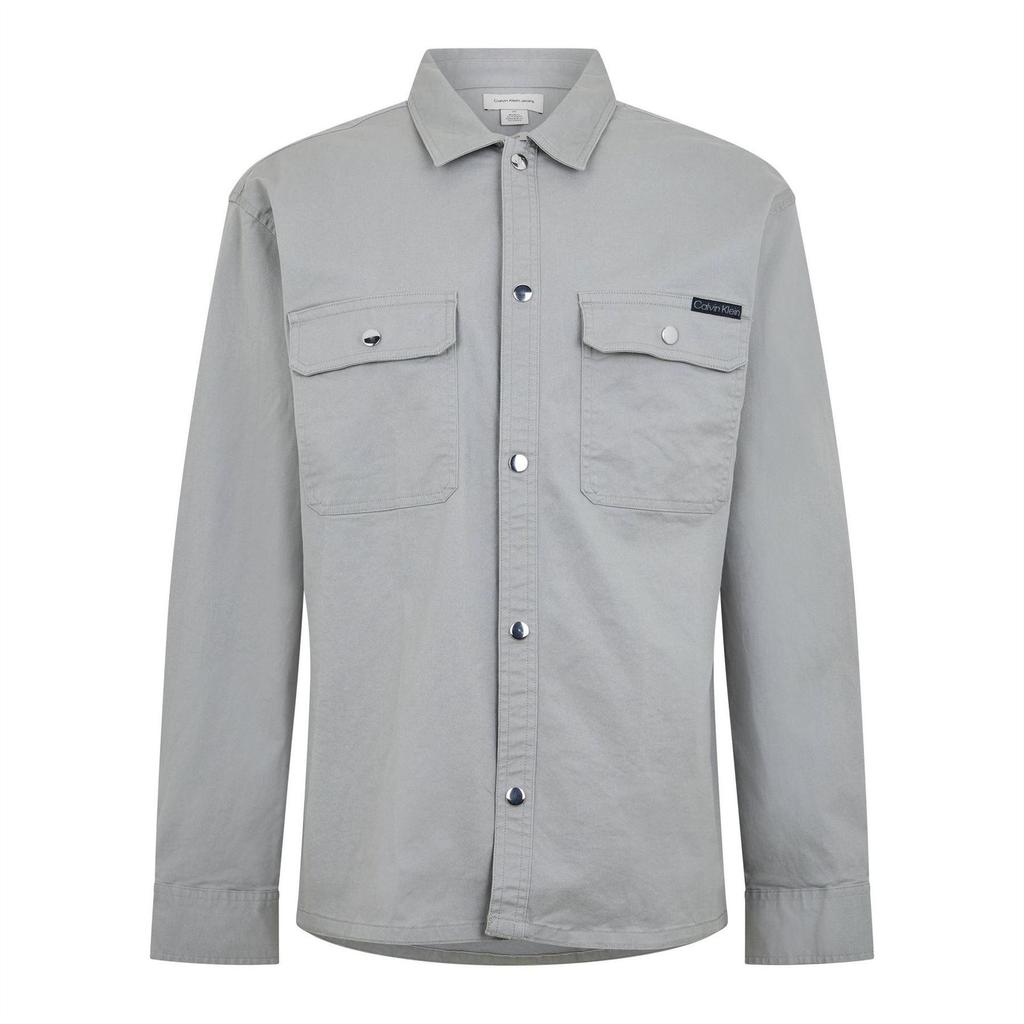 Calvin Klein Mens Utility Double Pocket Long-Sleeved Shirt