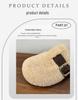 Women's Fluffy Korean Style Slip-on Thick Sole Cotton Slippers 2025 - Winter Collection