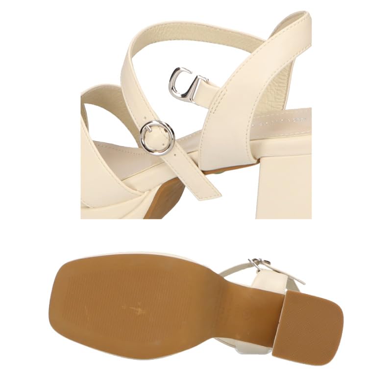 Square Beautiful Slimming Large Small Easy to Walk cm cm [Oriental Traffic] Sandals, Toe, Legs, Look, Size, Size, in, Straps, Women's, 41214, BLACK,