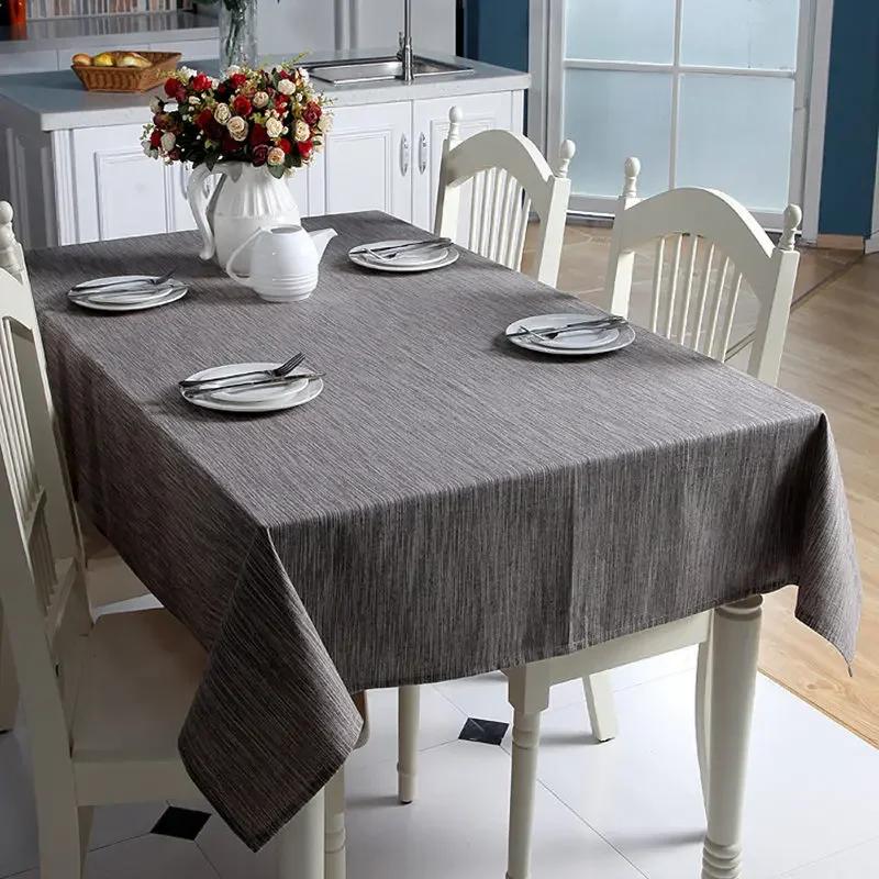 

Korean Cotton Linen Tablecloth Solid Color Light Blue Dust-proof Table Cloth Wedding Banquet Rectangular Cover Cloth (Coffee,60cm X 60cm) кофейный