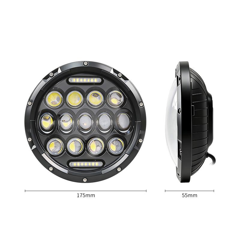 Auto 7 Zoll LED Scheinwerfer Hi/Low H4 Halo Angel Eyes DRL Für Jeep JK TJ Offroad Defender Hummer 4x4 Suzuki Samurai Scheinwerfer