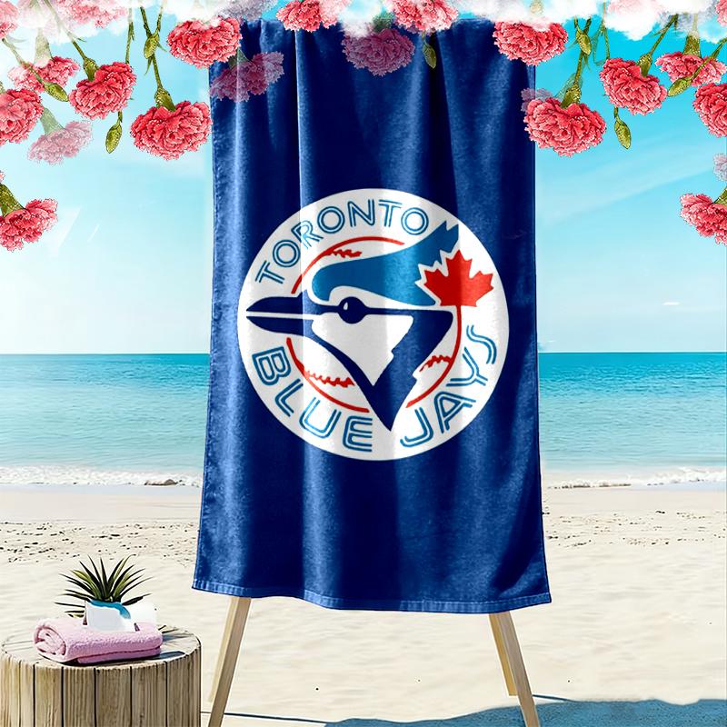 Toronto Blue Jays Print Beach Towel, Large Soft Quick Dry Towel for Beach Camping Swimming