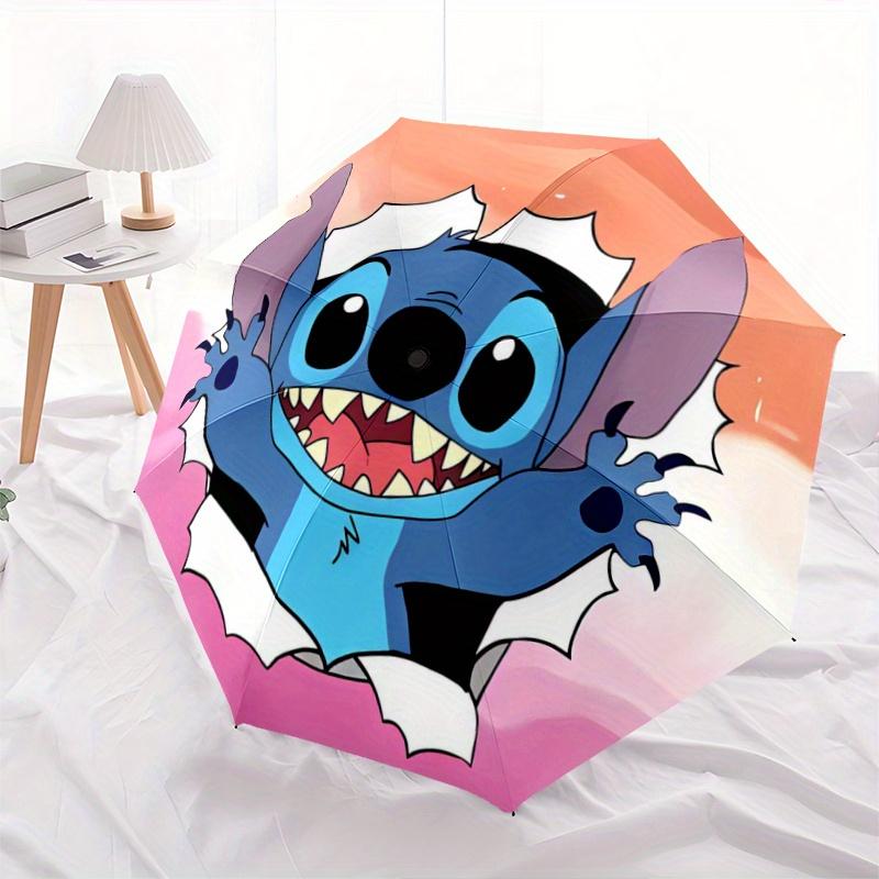 

1pc Stitch Durable Cartoon Folding Umbrella, Portable 3-Fold Compact Umbrella for Men and Women, Suitable for Travel or Daily Use.D092