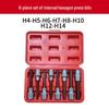 Hexagonal Press-Fit Socket Head Air Gun Tool Set, 1/2H, Extra Hard S2 Alloy Steel, Electric-Pneumatic.