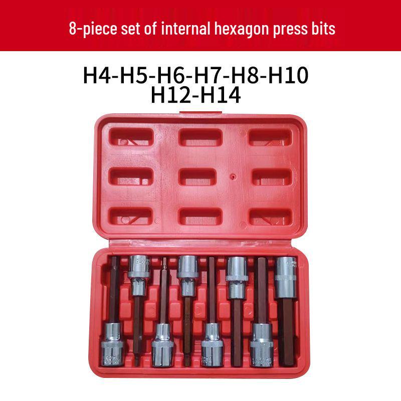 Hexagonal Press-Fit Socket Head Air Gun Tool Set, 1/2H, Extra Hard S2 Alloy Steel, Electric-Pneumatic.