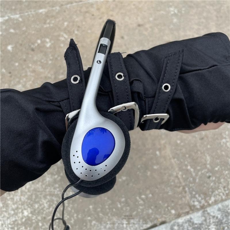 Comfortable Wearing Noise Reduction Portable Headphone Wired Headset Earbud 3.5mm Clear Headset Photo Props Personality