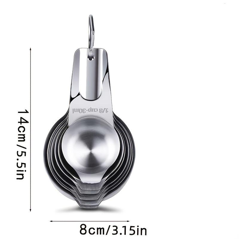 304 Stainless Steel Measuring Cup & Spoon Set with Scale for Baking & Cooking