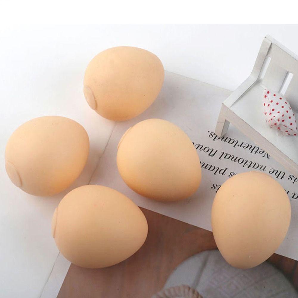 Small Fresh Rebound Ball TPR Ball Fidget Toy Funny Egg Shape Squeeze Toy  Children Toys