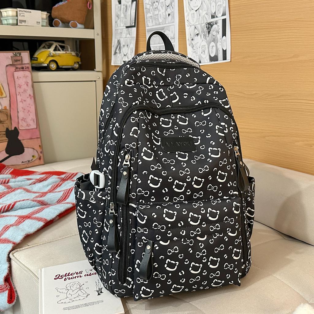 Schoolbag high-value backpack female Japanese ins sweet and cute cartoon print primary and secondary school students 3rd to 5th grade backpack