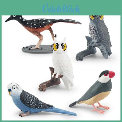 Natureinspired Bird Statues Pvc Animal Garden Decor Set With Magpie Parrots And Owl For Outdoor And Indoor Spaces