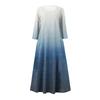 Lässiges, modisches, bequemes, bedrucktes Damenkleid mit 3/4-Ärmeln und Taschen