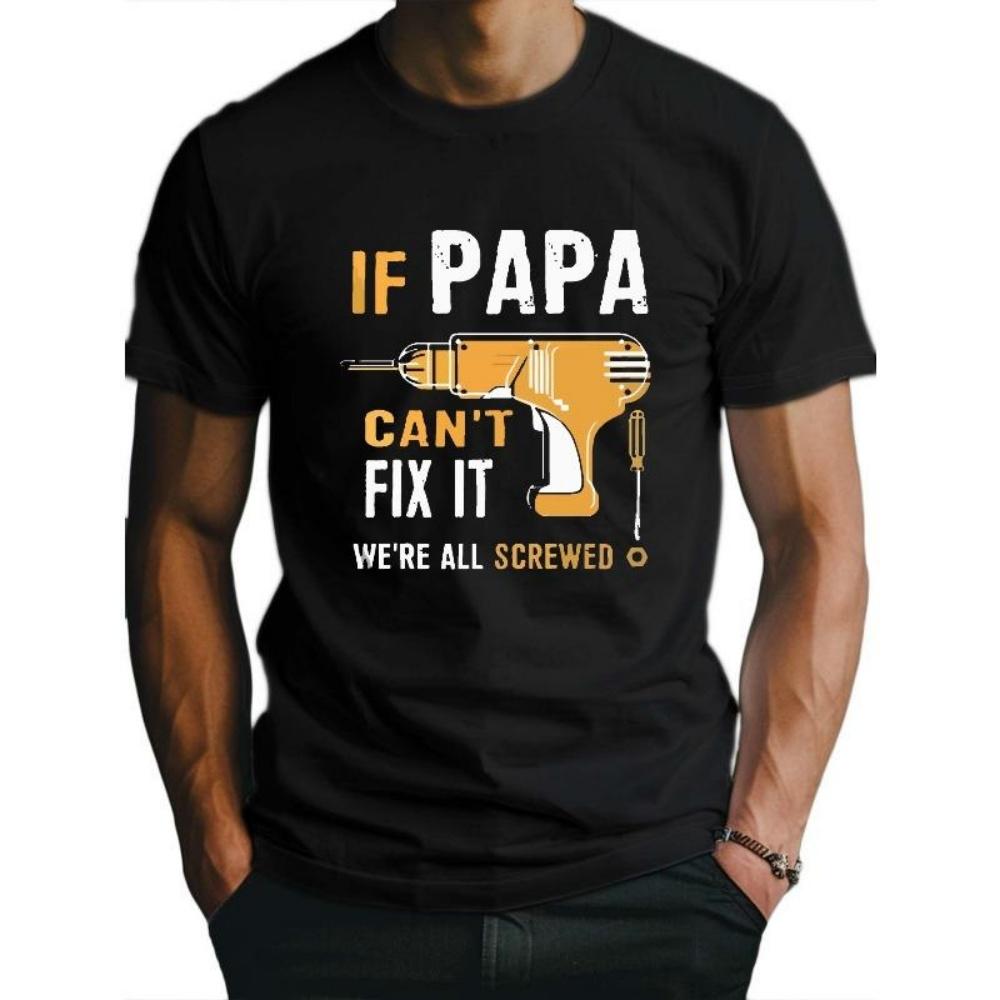 

European Sizes Papa Fitted Men s T-Shirt, Sweat-wicking and Freedom of Movement XXXXXL чорний