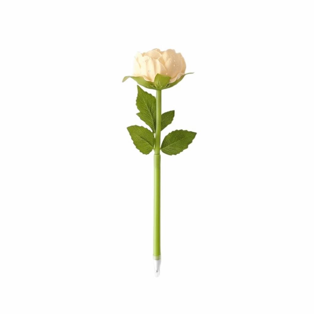 Writing Smoothly Neutral Gel Pens Fake Rose Signature Pen Artificial Flowers Ballpoint Pen  Ladies