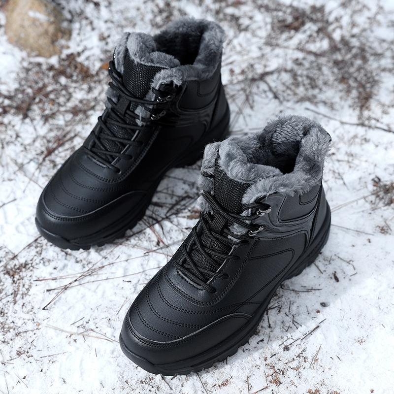 New Men's Winter Snow Boots Women Super Warm Ankle Boots Unisex Plush Sneakers Wearable Anti-slip Waterproof Male High Top Boots