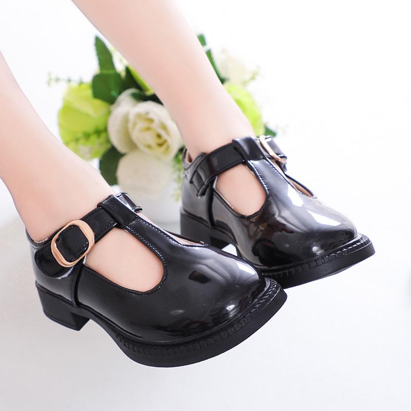Children's Girls Princess Leather Flats - Soft Sole Spring/Autumn 2026 Student Performance Shoes