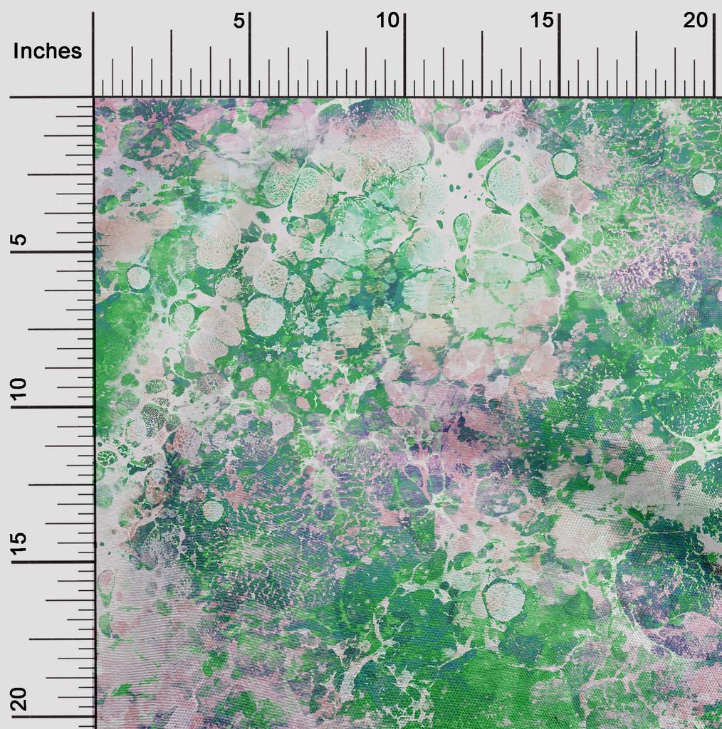 oneOone Cotton Flex Green Fabric Watercolor Sewing Craft Projects Fabric Prints By Yard 40 Inch