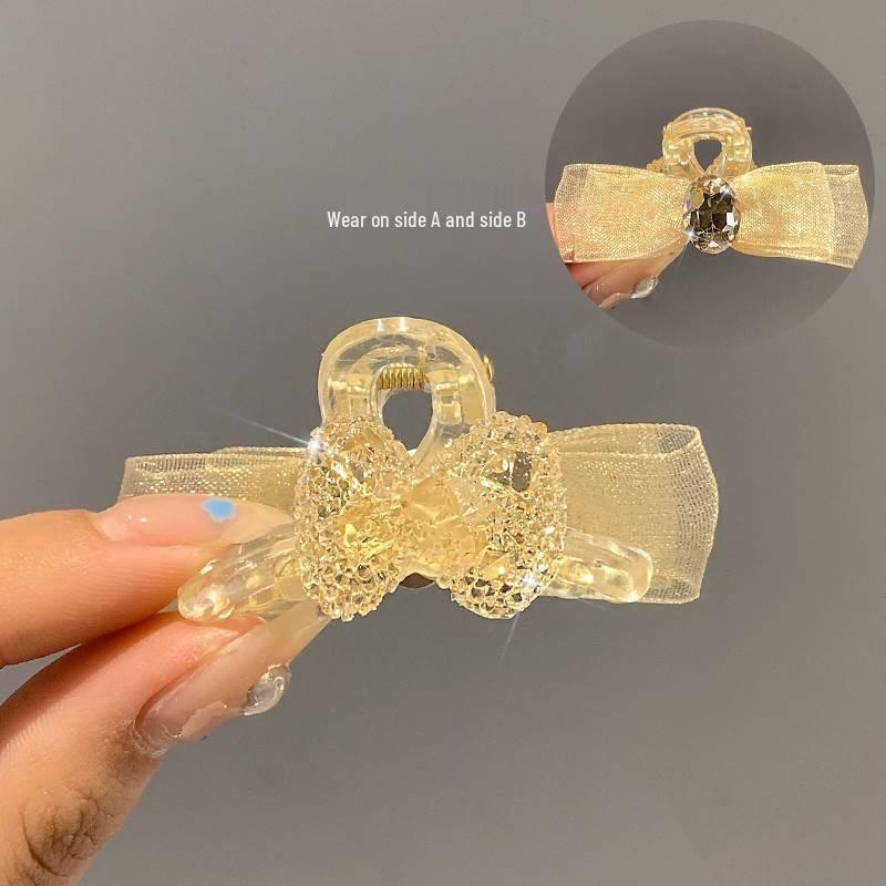 

Двусторонние сетчатые заколки-банты для волос: Маленькие заколки-крабики для женщин и девочек, аксессуары для волос ручной работы