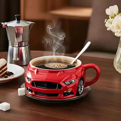 Handcrafted Stainless Steel Car-shaped Coffee Cup