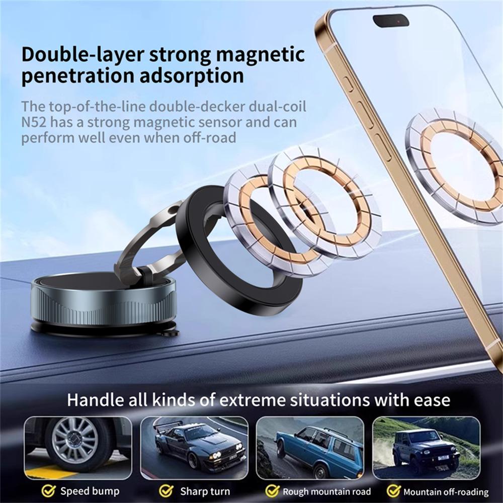 X28 360° Rotating Magnetic Car Phone Holder Vacuum Suction Phone Mount Compatible with Magsafe