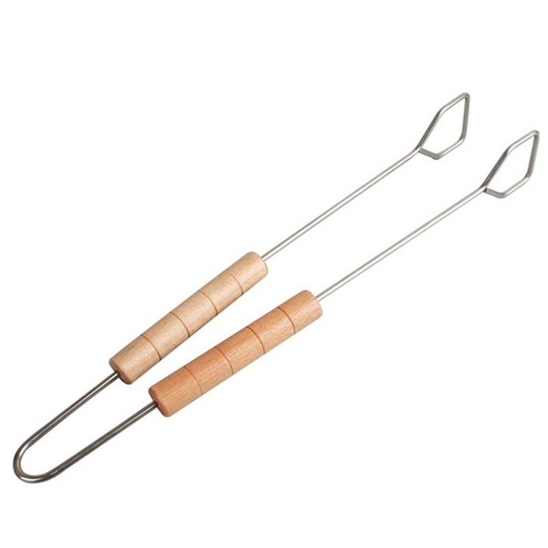 3-teiliges Grillwerkzeug-Set, Spatel, Gabel, Zange mit langen Griffen, Grillwerkzeug