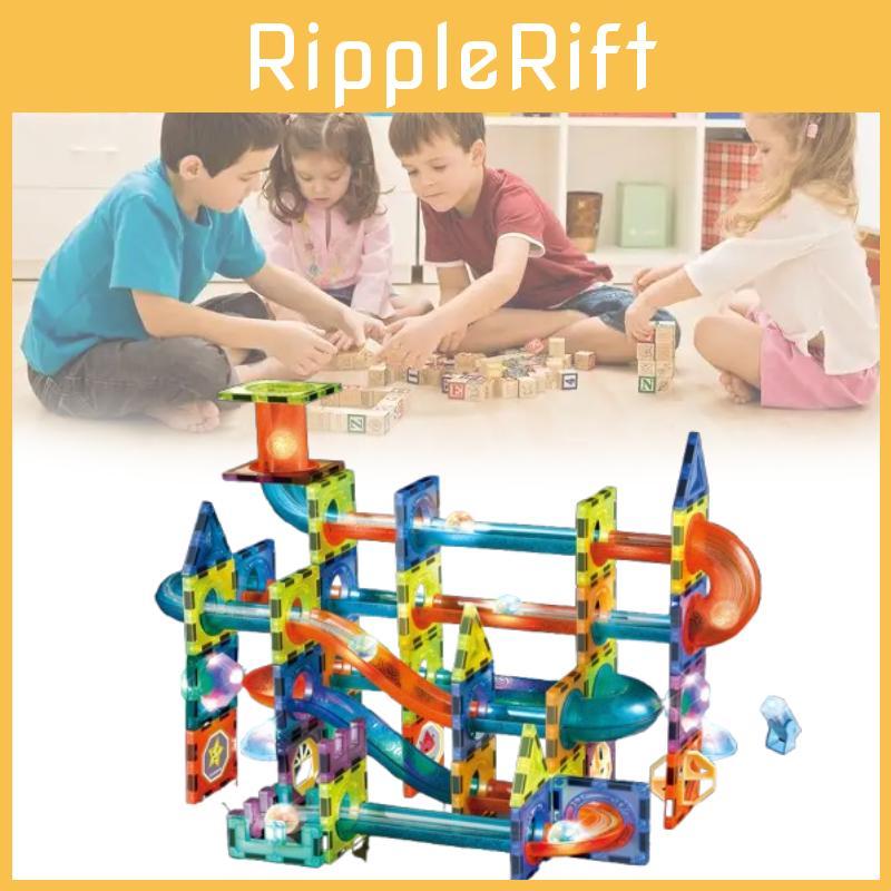 Blocks Magnetic Building Toy For Children With Scene Track Scene Design Supplies