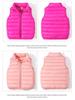 Children's Korean Style Lightweight Down Cotton Vest, 2025 Autumn/Winter Stand-up Collar Warm Gilet for Boys and Girls
