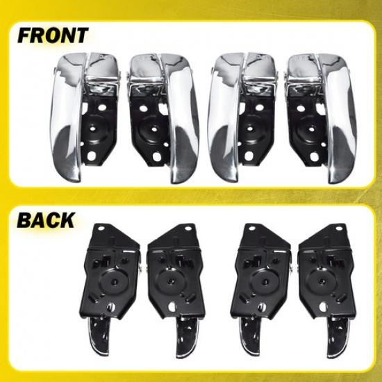 4Pcs Right Left Interior Car Door Handle Black Fit 2002-2005 Hyundai Sonata